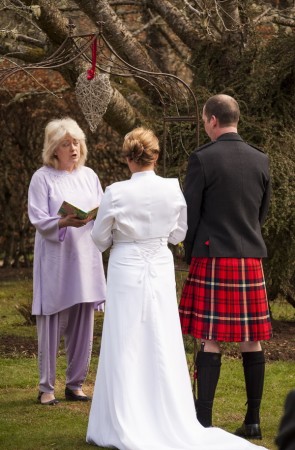 Wedding Vows in a Garden Bower
